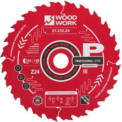 Диск пильный Профессионал 235x2,4/1,6x30 Z=24 A=15° Woodwork 27.235.24