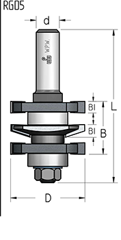 Фреза WPW RGD5005 мебельный фасад без настройки прямой D41 B22 подшипник хвостовик 8