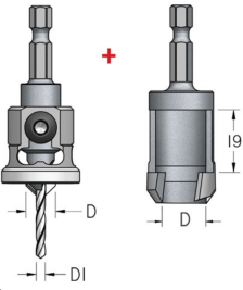 Комплект зенковки пробочник WPW PL40005 D10 универсальные сверла 3,3.5,4.5 хвостовик 8,PL40005