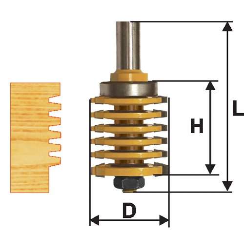 Фреза микрошиповая ф41х47мм хв. 12мм Энкор 46510