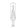 Ступенчатое сверло со спиральной канавкой, 12 ступеней, 6-38 мм RODMIX 1500638122