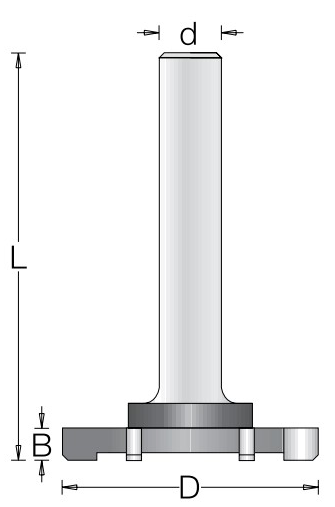 Фреза Dimar 1600055 выравнивание СЛЭБ D52x6,5 L83 Z6 хвостовик 8