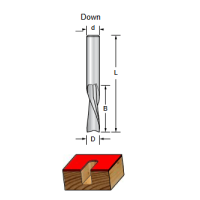 Фреза WPW SCS22040h спиральная чистовая выброс вверх Z2 D4 B12 L55 монолит, хвостовик 4