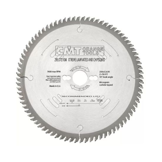 Диск пильный 250x30x3,2/2,2 10° FFT Z=78 CMT 295.078.10M