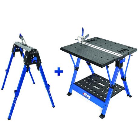 Опора складная Kreg Track Horse с верстачным зажимом Bench Klamp KWS500