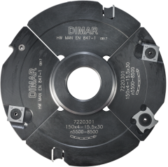 Фреза насадная Dimar 7220301 паз 4,0-15,5x45мм D150 Z2+4+4 сменные ножи посадка 30