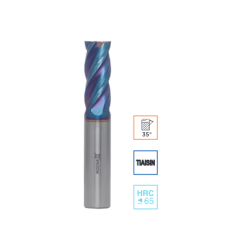 Концевая фреза с плоским торцом 6 зубов, HRC 65, Nano Blue, удлиненная 10х40х100 RODMIX 5100401009