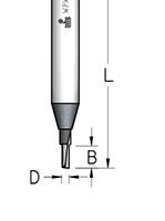 Фреза WPW P110103 пазовая монолитная S однозубая D1 B3 хвостовик 6