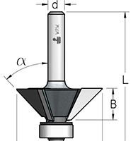 Фреза WPW SL34502 фаска угловая 45 гр B11 Z3 хвостовик 12