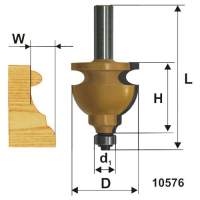 Фреза кромочная фигурная ф44,5х28мм хв 12мм Энкор 10576
