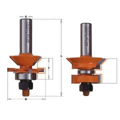 СМТ Комплект 2 фрез шип-паз (Вагонка 19-25,4мм) S=12,7 D=34,7-44,45  855.506.11
