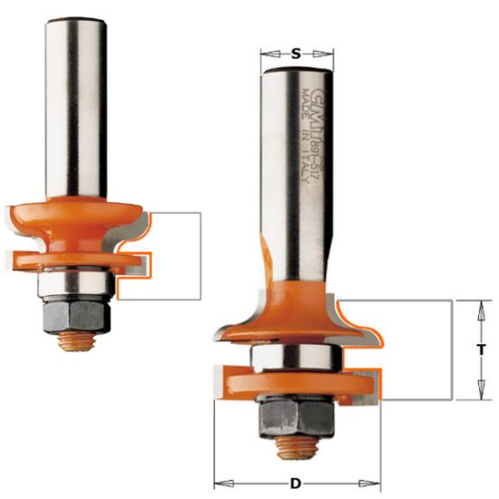 СМТ Комплект 2 фрез Мебельная обвязка малая S=12,7 D=31,75 891.517.11 (L1-67 мм, L2- мм, D1-31.75 мм, D2-12.7 мм)