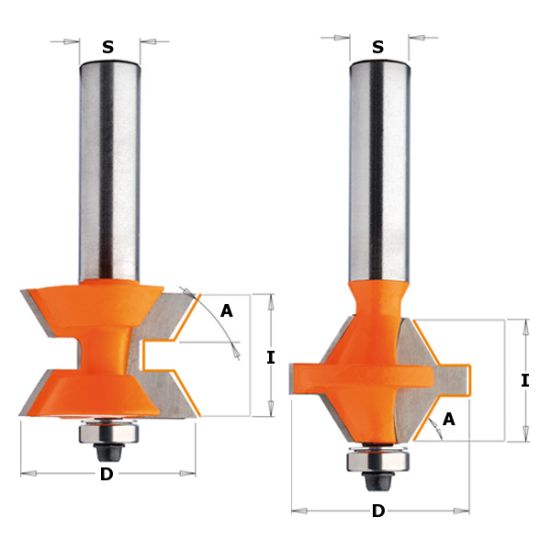 СМТ Комплект 2 фрез шип-паз (Сращивание) S=12 D=40x25,4 955.510.11 (L1-74.5 мм, L2-25.4 мм, D1-40 мм, D2-12 мм)