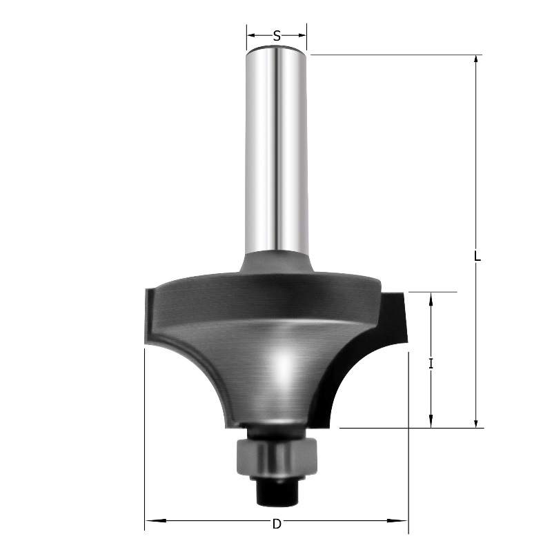Фреза радиусная с полками (Калёвка) R=9.5  D=31.8x16.7x58 S=8 PROCUT 212.213158
