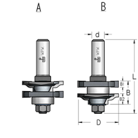 Фреза WPW RG20005 мебельный фасад римский D41 B22 подшипник хвостовик 8