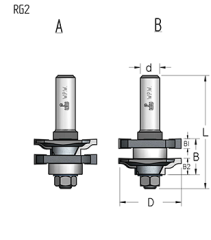 Фреза WPW RG20005 мебельный фасад римский D41 B22 подшипник хвостовик 8