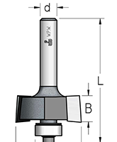 Фреза WPW HE22095 четвертная Z2 D31,8 B12 хвостовик 8