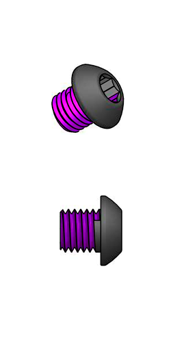 Винт WPW BR40100 с фиксатором M4 x 10mm  под ключ KEY02.5