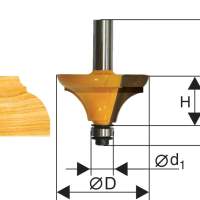 Фреза фигирейная горизонтальная Ф38,1Х19 мм, хвостовик 12 мм Энкор 46574