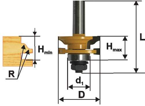 Фреза комбинированная рамочная ф41х24мм хв. 12мм Энкор 46528 (L1- мм, L2- мм, D1-41 мм, D2- мм)