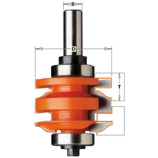 СМТ Фреза комбинированная Мебельная обвязка S=12 D=50,8 891.521.11 (L1-87.5 мм, L2- мм, D1-50.87 мм, D2-12.7 мм)