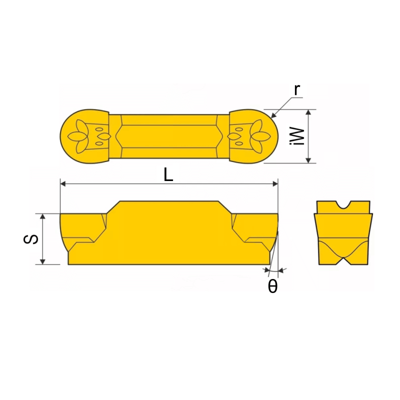 Пластина канавочная радиусная для нержавеющей стали  HADSTO MRMN600-M-HS7225 00090006