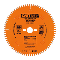 Диск пильный 260x30x2,5/1,8 Z=80 10°ATB -5° NEG CMT 294.080.11M