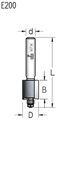 Фреза WPW E200163 мини четверть 1,6 мм D9,5 B13 Z2 хвостовик 6