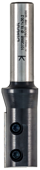 Фреза Dimar 1073599 копировальная сменные ножи D19x30 L81 Z1+1 хвостовик 12 (L1-81 мм, L2-30 мм, D1-19 мм, D2-12 мм)