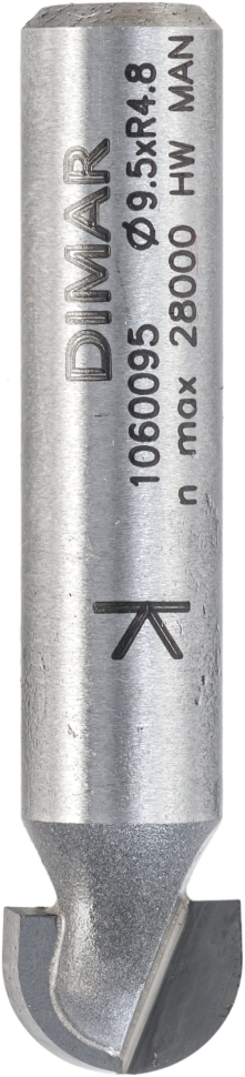Фреза Dimar 1060095 галтель R4,8 D9,5x6,3 L42,5 хвостовик 8