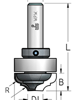 Фреза WPW DM35002 псевдофиленка римская R5,5 D35 B14 с подшипником хвостовик 12