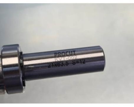 Фреза обгонная"Кукуруза" верхний подш. D=21x63.5x114 S=12 PROCUT KVT-002 (L1-114 мм, L2-63.5 мм, D1-21 мм, D2-12 мм)