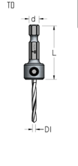 Держатель WPW TDS0280T со сверлом коническим 2,8мм хвостовик HEX1/4 длина L42