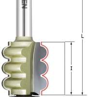 Фреза &quot;тройной внутренний радиус&quot; (нижн. подш.) Z=2 R=3.18 D=22.2x25.4x77 S=12 ARDEN 324211