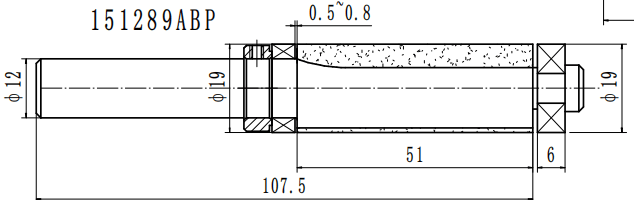 Фреза обгонная с лезвием под углом (нижний + верхний подшипни Z=2 D=19.05x60x118 S=12 PROCUT 151289ABP