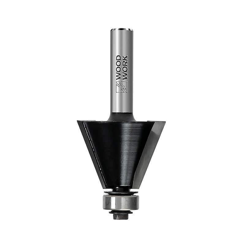 Фреза фасочная с подшипником угол=45° D=34.9 L=65 S=12 Woodwork 936.3545.12 (L1-56 мм, L2-16 мм, D1-34.9 мм, D2-12 мм)