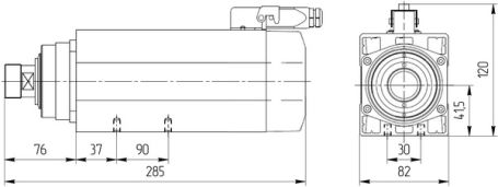 Шпиндель 2.2 кВт GDZ93x82-2.2 для фрезерного станка ЧПУ