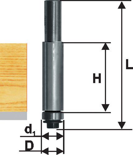 Фреза кромочная прям ф12,7х25мм хв 8мм ДСП Энкор 28053 (L1-67 мм, L2-25 мм, D1-12.7 мм, D2- мм)