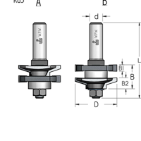 Фреза WPW RG50005 мебельный фасад кантри D41 B22 подшипник хвостовик 8