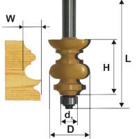 Фреза кромочная фигурная Ф38,1Х38,1 мм, хвостовик 12 мм Энкор 46413