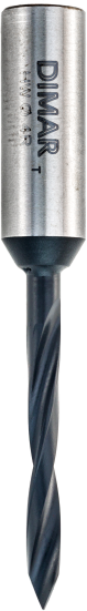Сверло Dimar 2061007 сквозное правое монолитное ТРОЙНОЙ РЕСУРС D4x40 L70 хвостовик 10x25 присадка (L1-70 мм, L2- мм, D1-4 мм, D2-10 мм)