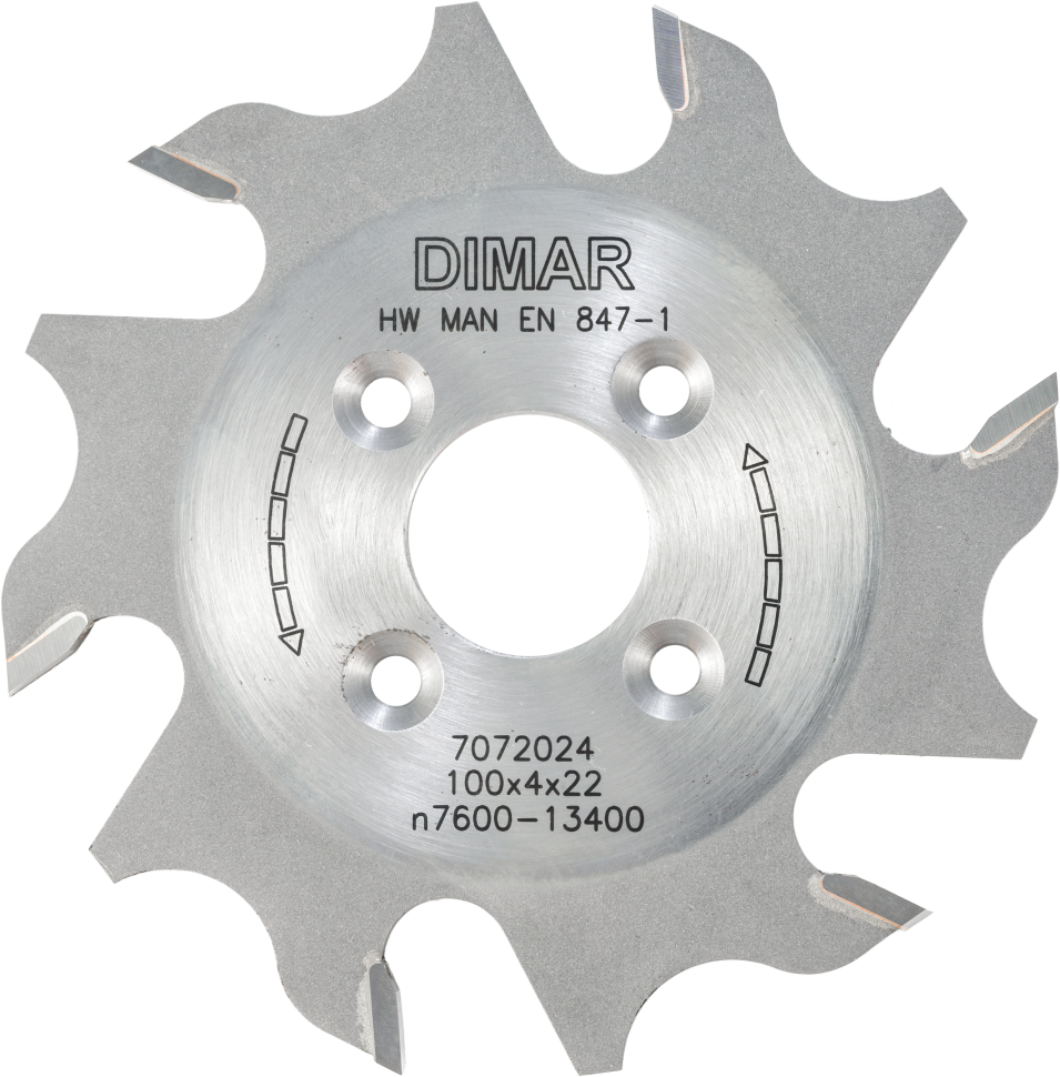 Фреза насадная Dimar 7072024 тип 2 для ламелей Z6pos D100x4 Z6 посадка 22