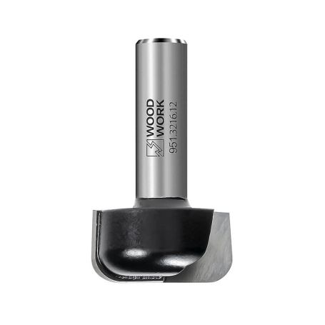 Фреза для изготовления для подносов R=6.3 D=32 L=60 S=12 Woodwork 951.3216.12 (L1-60 мм, L2-16 мм, D1-32 мм, D2-12 мм)
