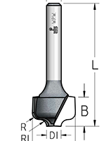 Фреза WPW RA30003 псевдофиленка волна R3,2 D19 B13 хвостовик 6