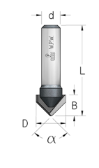 Фреза WP HV60953 V образная 60 гр D9,5 B10 хвостовик 6
