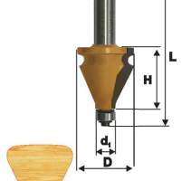 Фреза кромочная фигурная Ф35Х38,1 мм, хвостовик 12 мм Энкор 46415