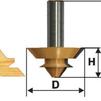 Фреза комбинированная универсальная Ф50Х22 мм, хвостовик 12 мм Энкор 46502