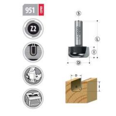 Фреза четвертная H=9.5 D=31.8 L=62 S=12 Woodwork 935.3213.12