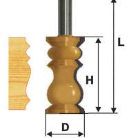 Фреза кромочная фигурная Ф32Х57,2 мм, хвостовик 12 мм Энкор 46419