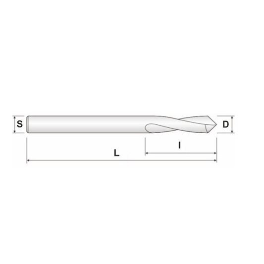 Сверло центровочное твердосплавное 120° DJTOL DXZ030-120